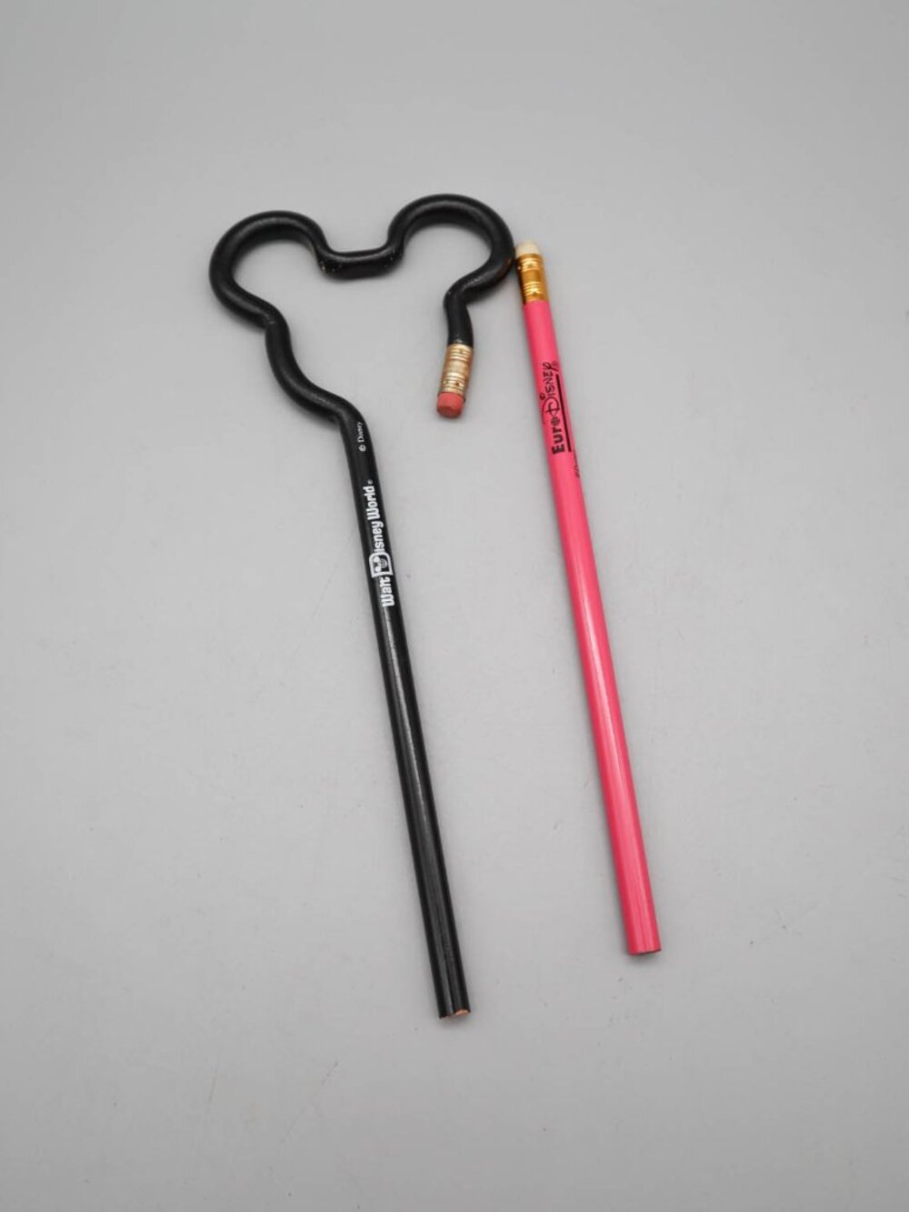 Vintage '90s Walt Disney World Mouse Ears & Euro Disney Pencil Lot of 2
